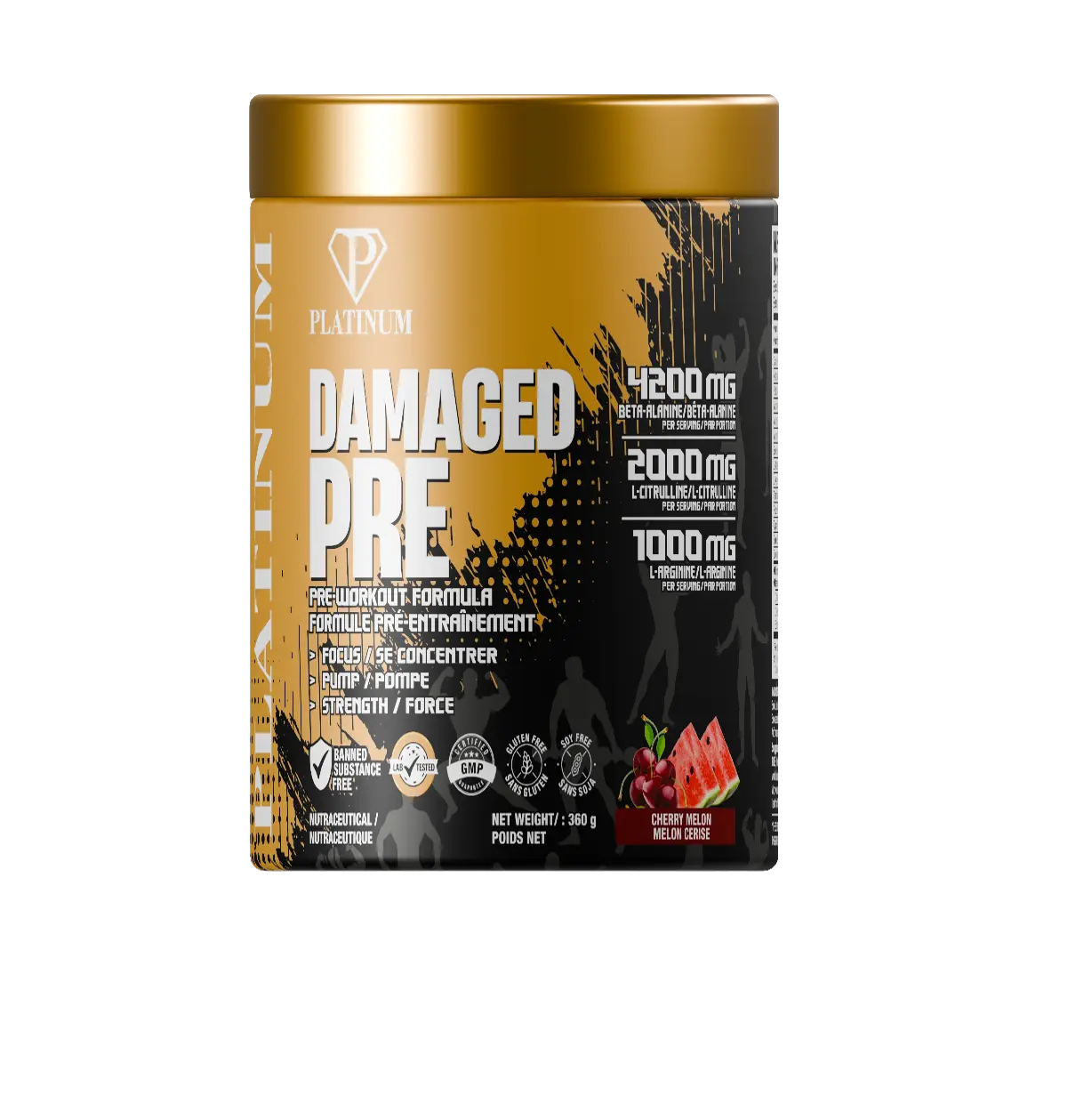 DAMAGED PRE WORKOUT 360g Platinum