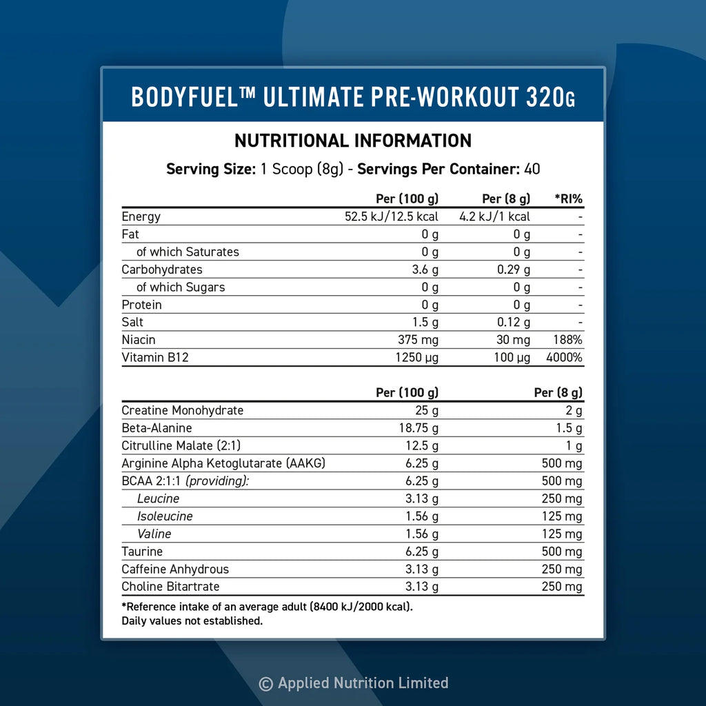 Bodyfuel Pré-Workout APPLIED NUTRITION