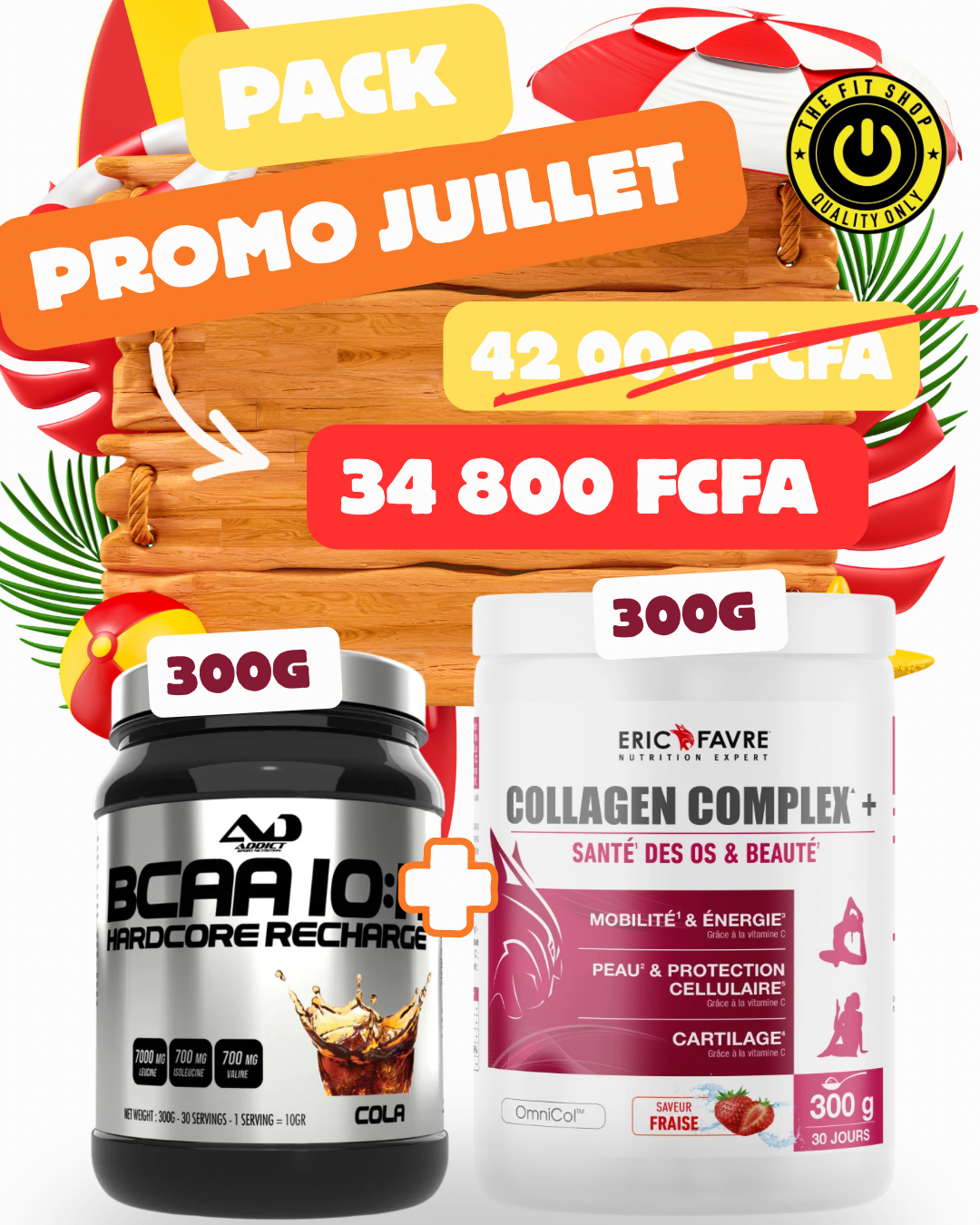 PACK PROMO JUILLET BCAA 10:1:1 & COLLAGEN COMPLEX +
