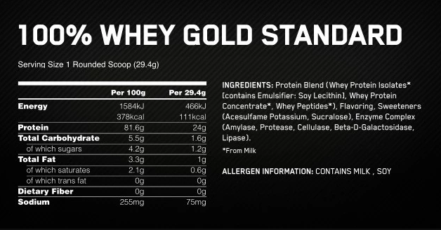 Whey Gold Standard Optimum Nutrition 908G